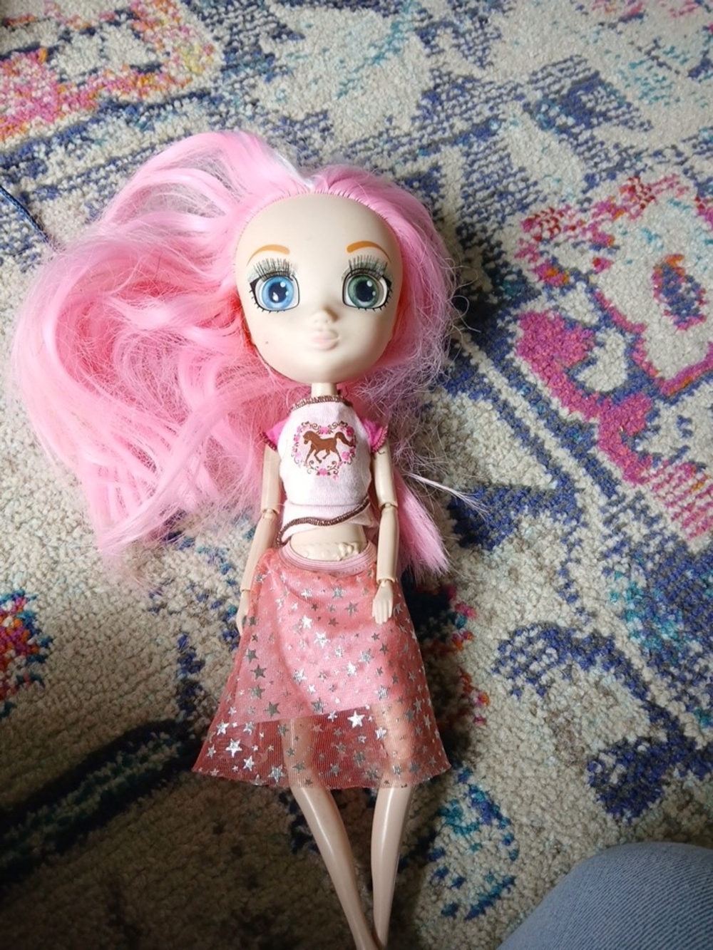 Hunter Shibajuku Girls 13" Shizuka Doll PINK HAIR Heterochromia EYES GREEN BLUE